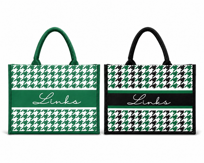 Links Houndstooth Canvas Tote (Two Options)