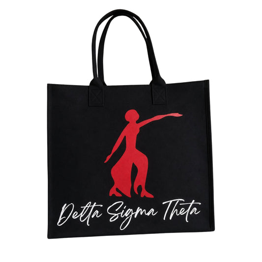 [Pre - Order] Lady Fortitude Delta Sigma Theta  Felt Bag [Maxi 20" x 18" x 6"]