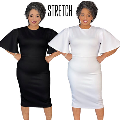 Rituals Ready Dress | White Butterfly Sleeve