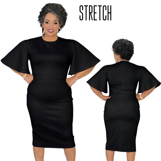 Rituals Ready Dress | Black Butterfly Sleeve