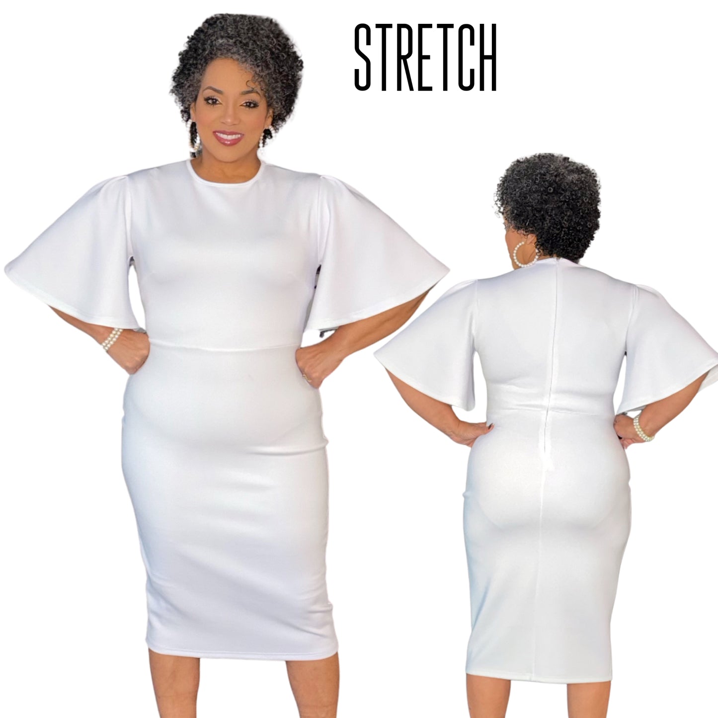 Rituals Ready Dress | White Butterfly Sleeve