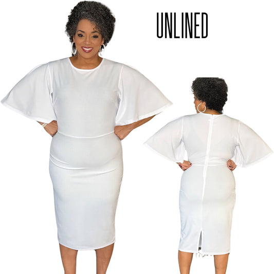 Rituals Ready Dress | White Butterfly Sleeve