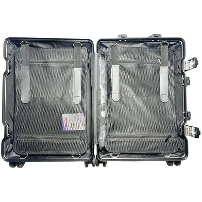 Checked Metal Luggage | 24"