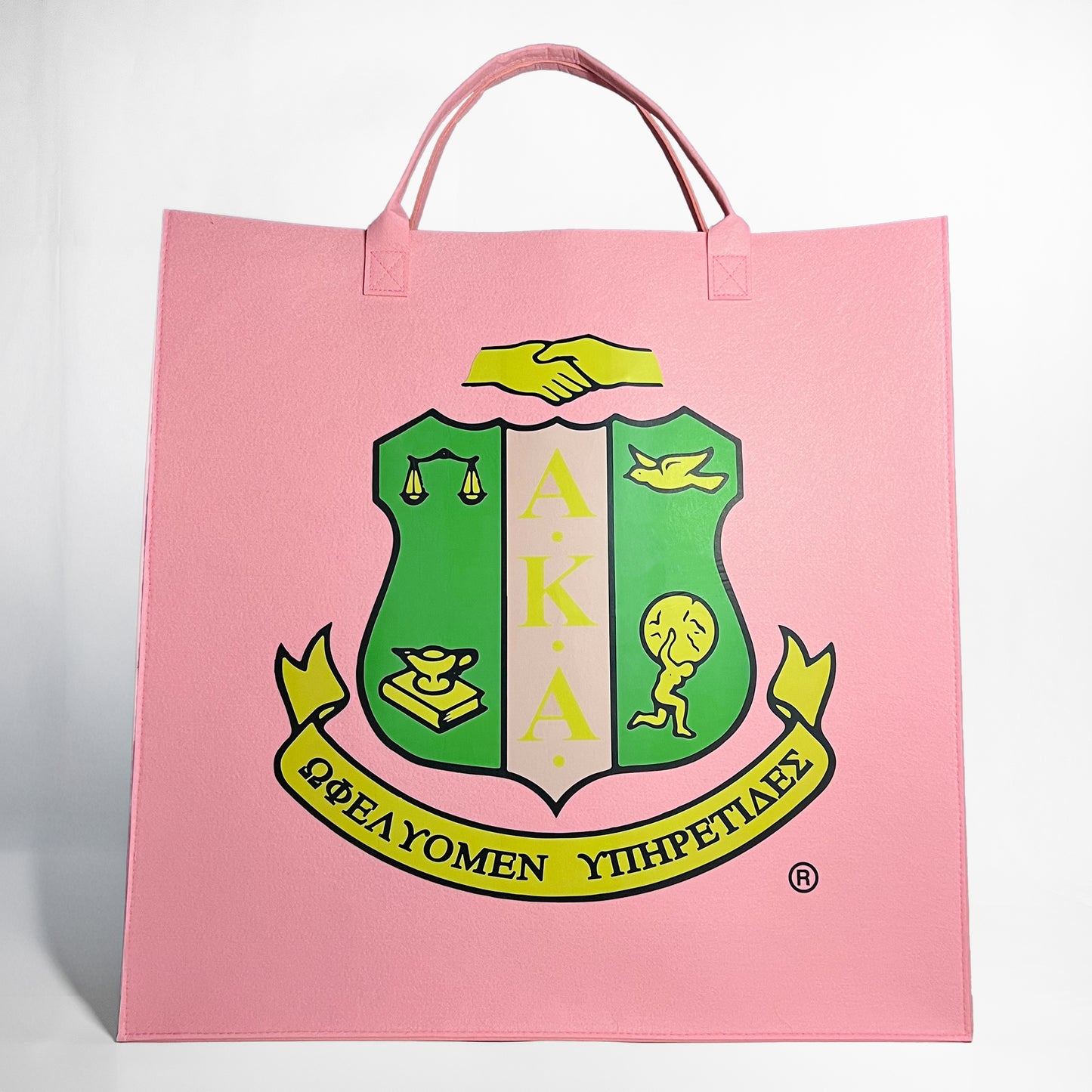[NEW] AKA® Coat of Arms Felt Bag [Mega 24” x 24” x 6”]