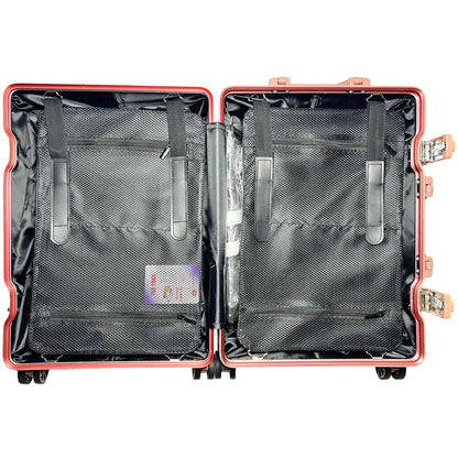 Checked Metal Luggage | 24"