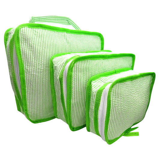 Packing Cubes | Seersucker Green