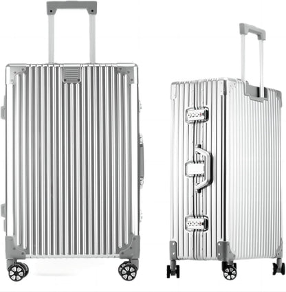 Checked Metal Luggage | 24"