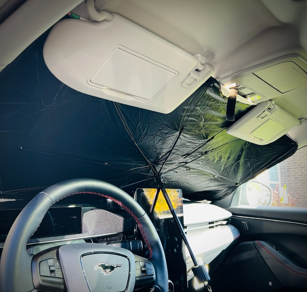 Umbrella-Style Windshield Sun Shade
