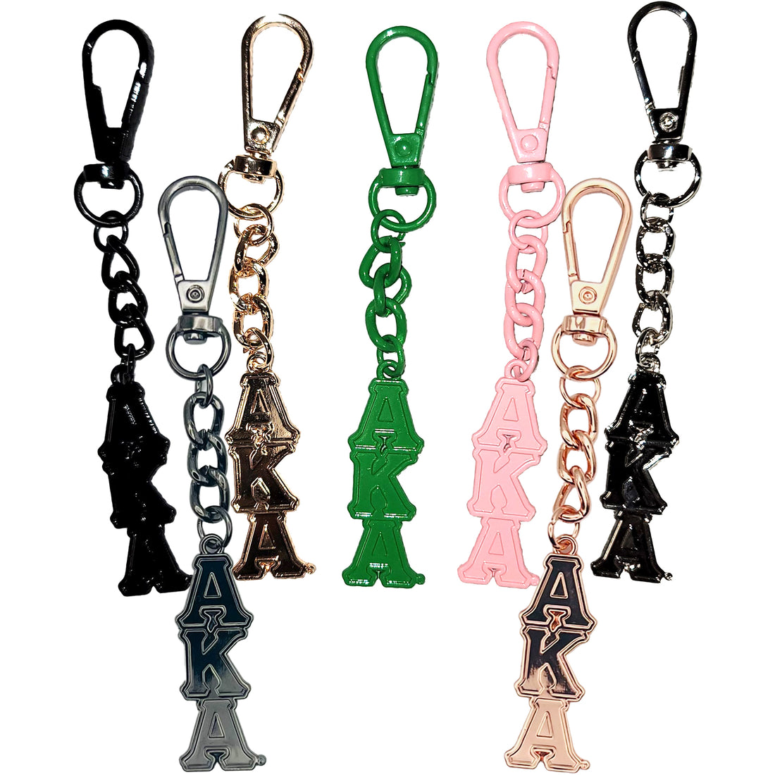 AKA® Keychain | Purse Charm | [Metal] – A Greek Creation