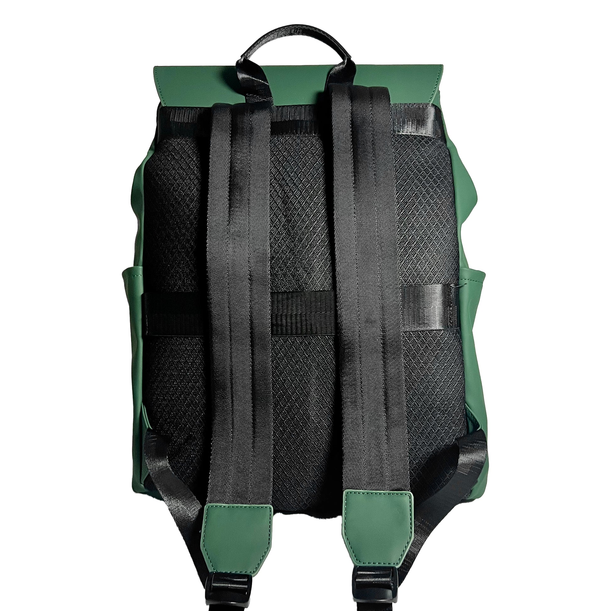 Rear-view of green Alpha Kappa Alpha Laptop Backpack