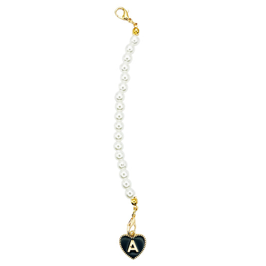 Tumbler Charm | Heart | Pearls