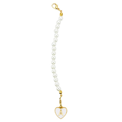 Tumbler Charm | Heart | Pearls