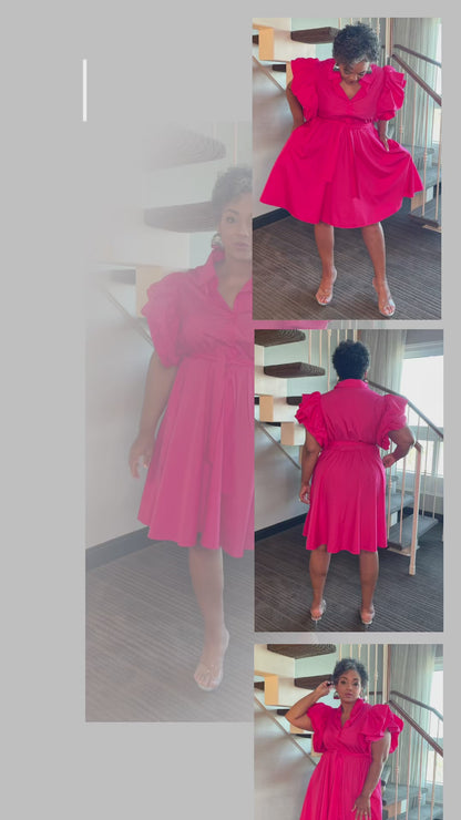Pink Midi Dress