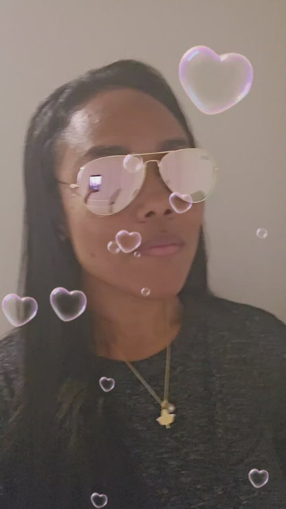 Aviator Sunglasses | Pink + Green [Mirror]