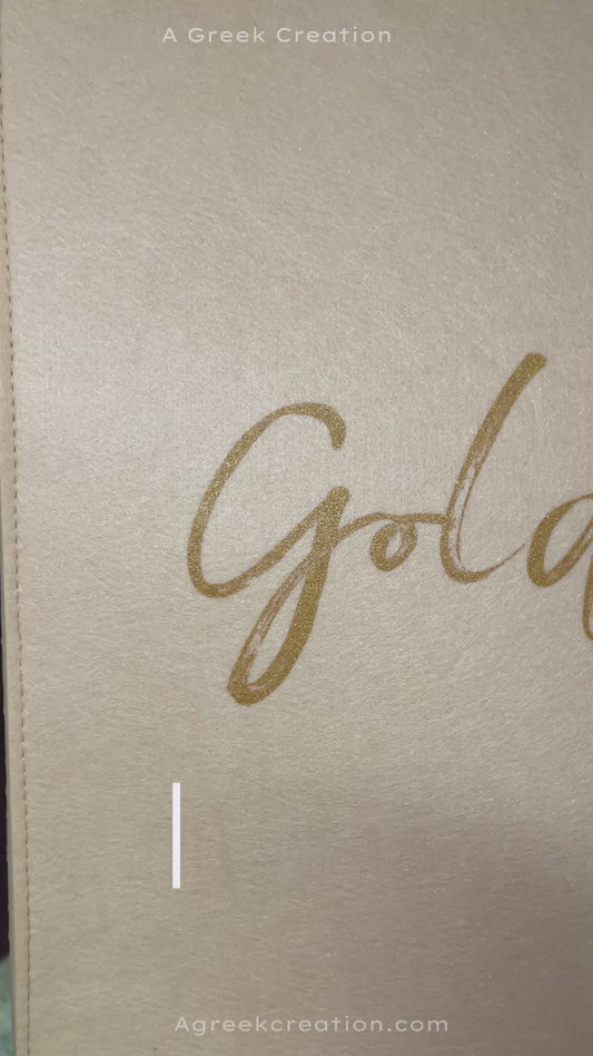 AKA® Golden Soror Felt Bag [Maxi 20”x 18”x 6”]