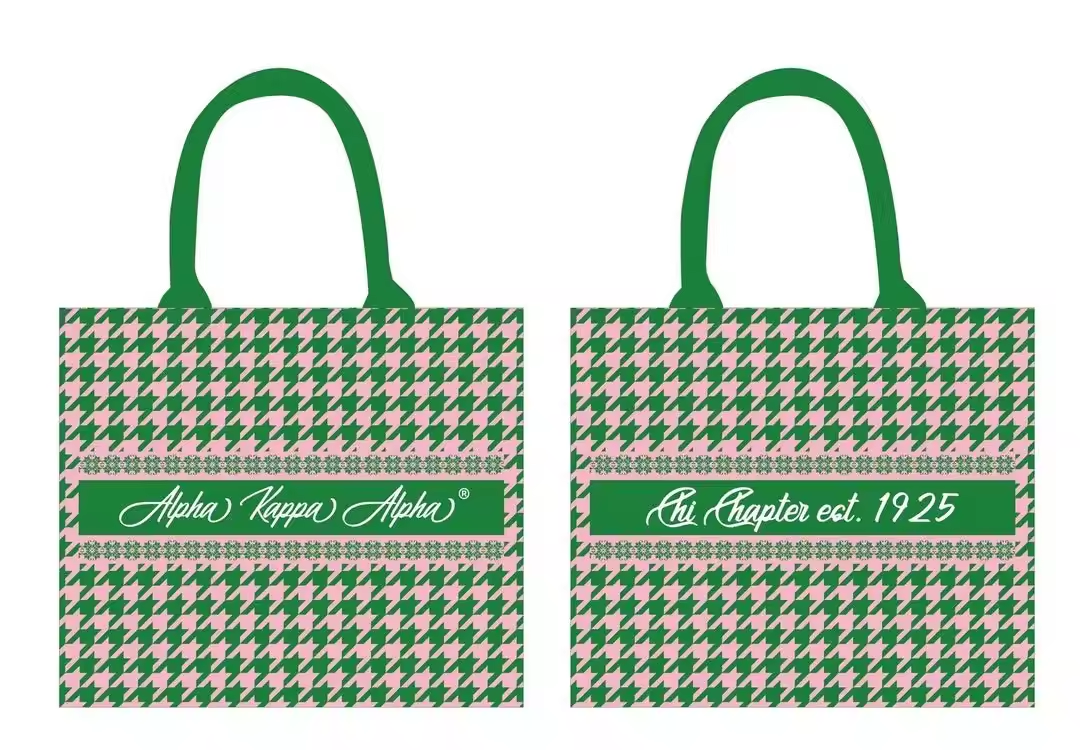 Alpha Kappa Alpha® Houndstooth Tote [Canvas]