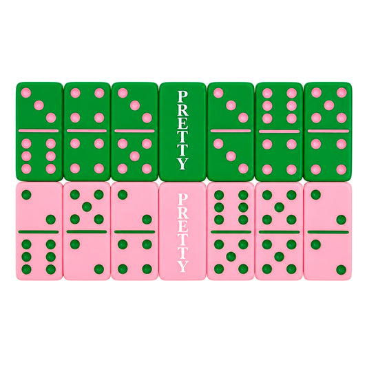 Pretty Double-Six Dominoes Set