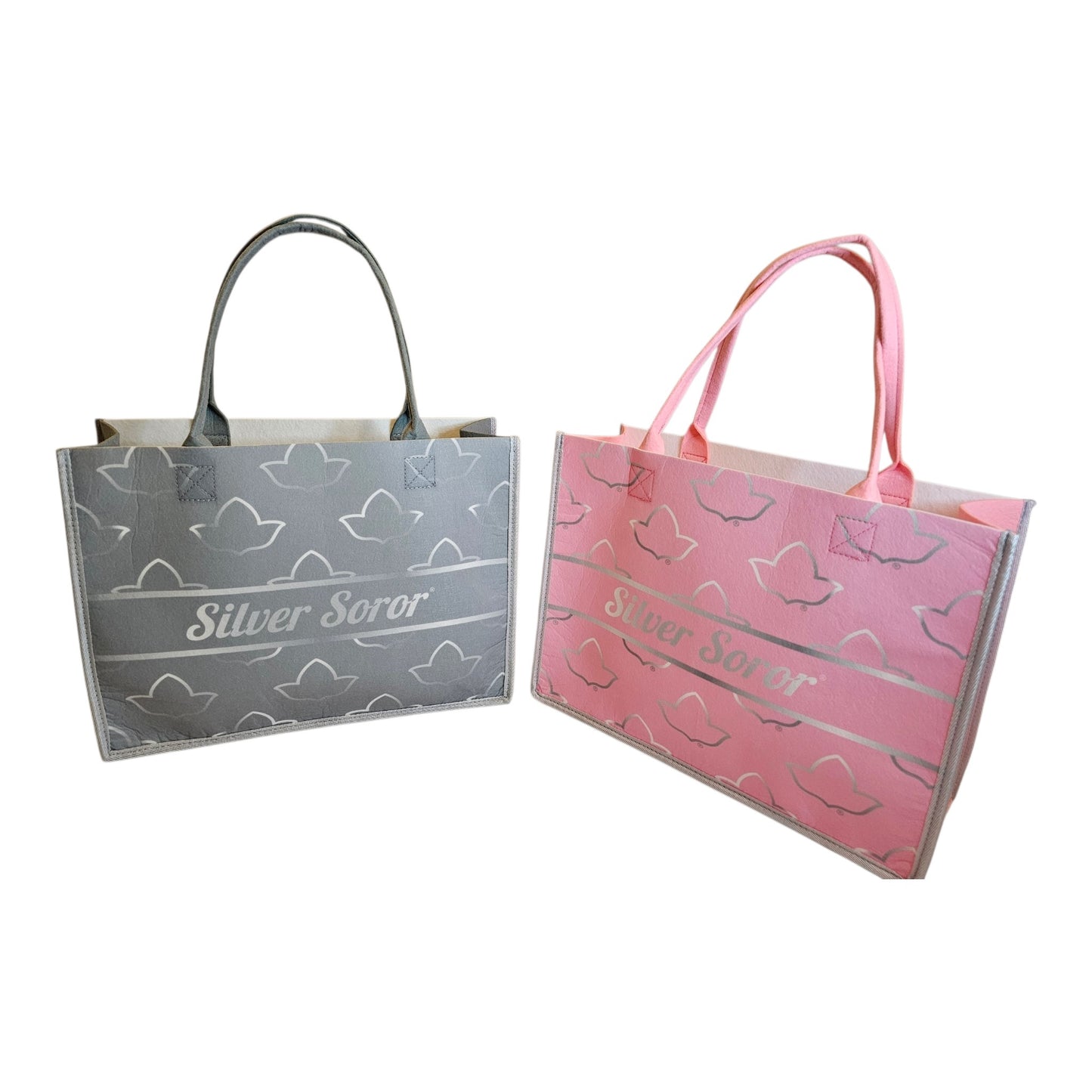 Silver Soror® + Ivy® Felt Bag | Mini [14" x 12" x 6"]